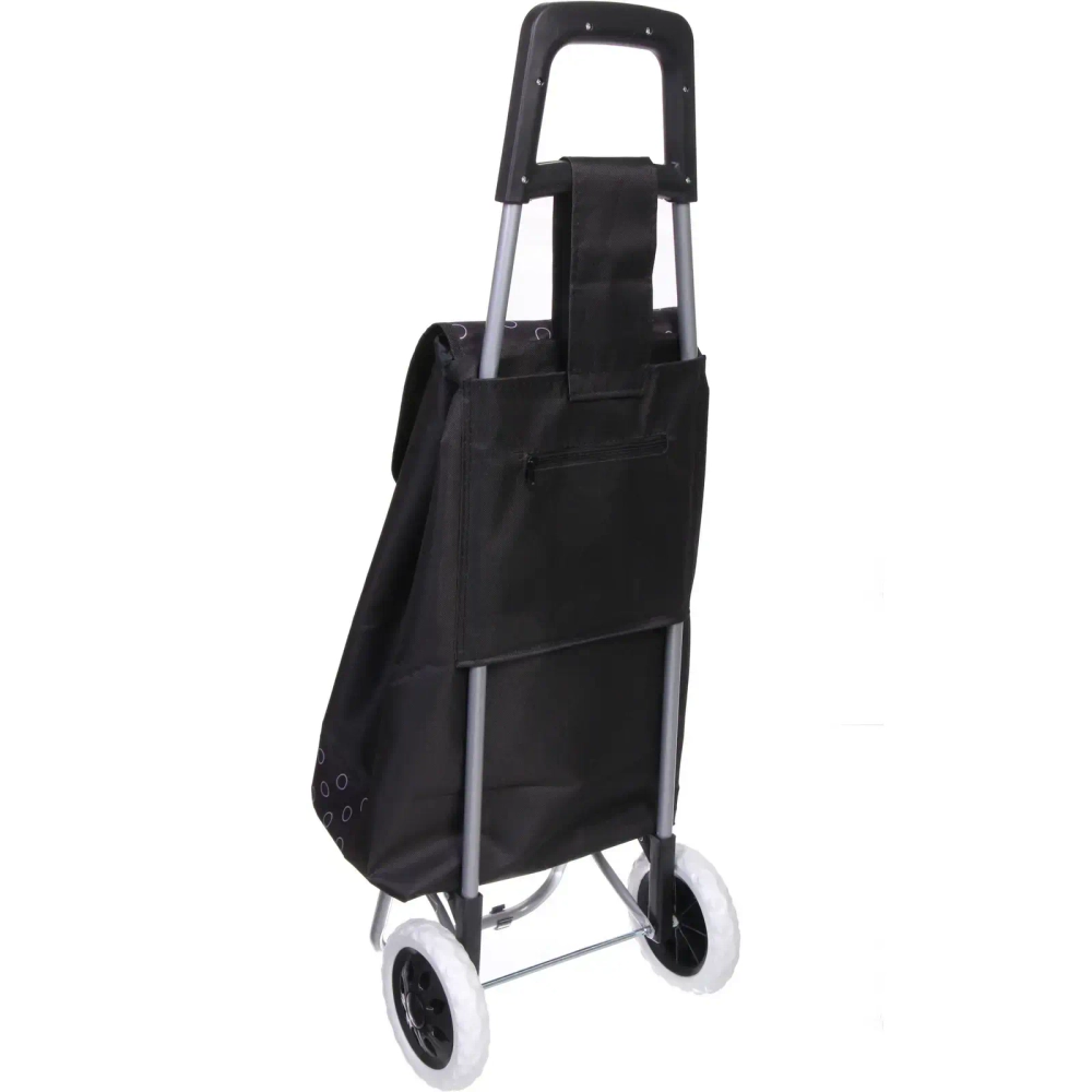 Тележка хозяйственная с сумкой (92*33*27см, колеса 16см,грузоподъемность до 30 кг.) черная DC308AG