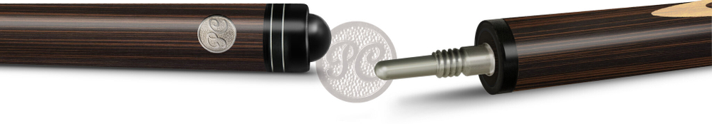 10-2У Кий Классик 17-запильный с удлинителем 2 РС, эбен