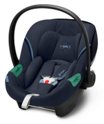 Коляска 3 в 1 Cybex Priam IV Rosegold complete и автокресло Aton S2 i-Size Ocean Blue Cozy Beige