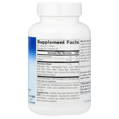 Planetary Herbals, Mullein, Lung Complex™, 90 таблеток