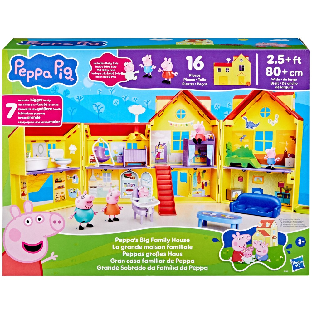 Hasbro Świnka Peppa - Большой семейный дом Пеппы + 3 фигурки G0508