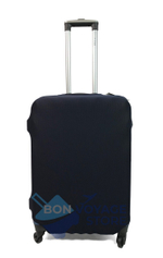 Чехол для чемодана М однотонный темно-синий 01357