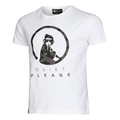 Мужское теннисное поло Quiet Please Camou Advantage Logo Men - White, Black