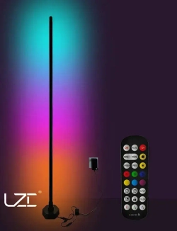 RGB угловой напольный торшер 145см черный c пультом управления