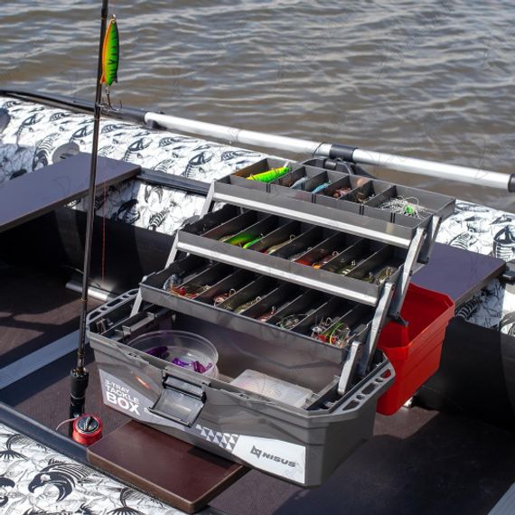 Ящик для снастей NISUS Tackle Box трехполочный оранжевый (N-TB-3-O)