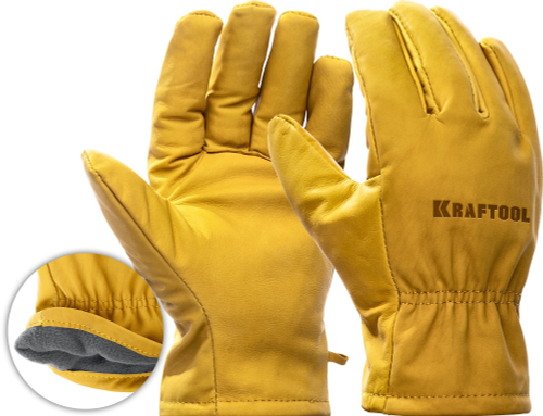 KRAFTOOL EXTREM, XL, от мех. воздействий, кожаные перчатки (1136-XL)