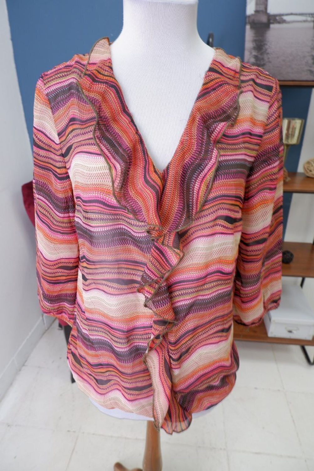 Блузка Amisu с принтом 48 размер