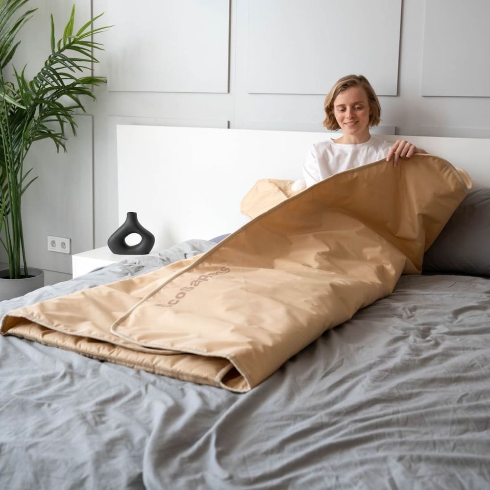 Термоодеяло для обертывания и инфракрасной сауны EcoSapiens Infrasauna 220х180 см бежевое