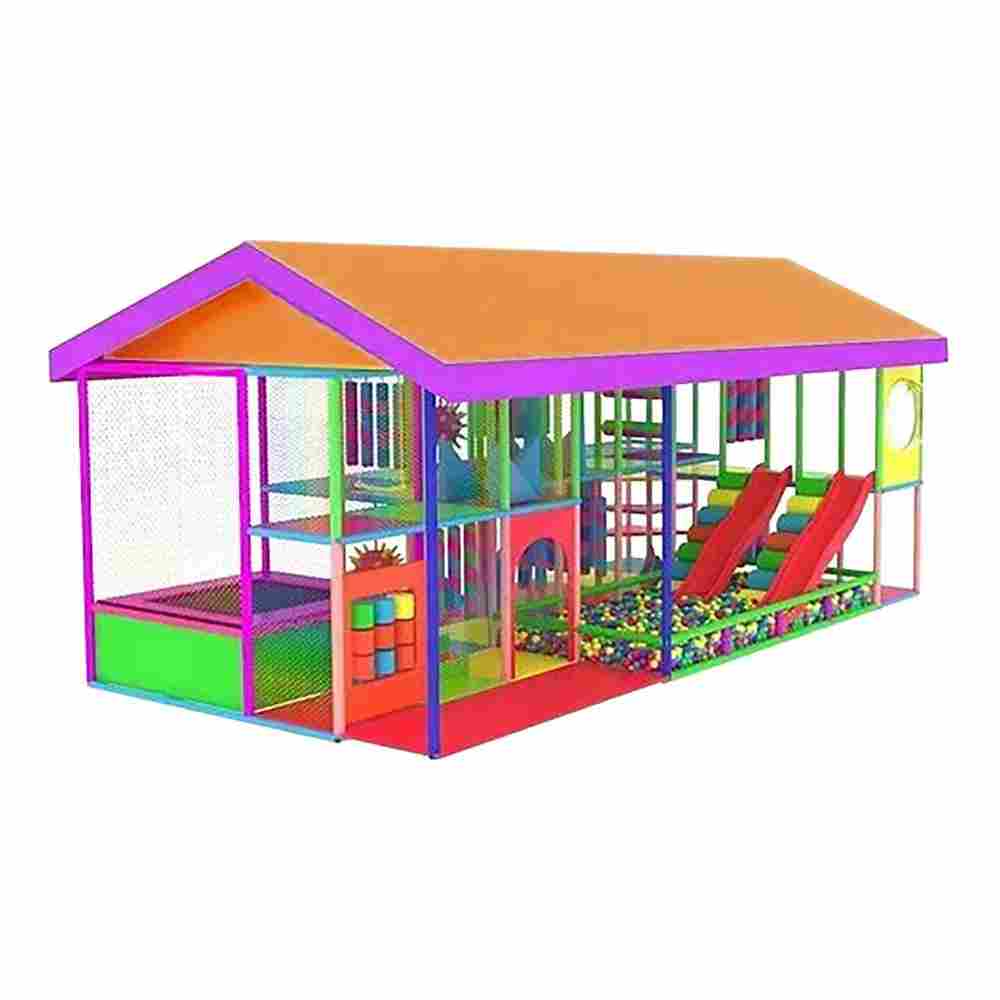 Детский уличный игровой лабиринт с крышей «Веселый маршрут» 9,84×4,92×3,5 м