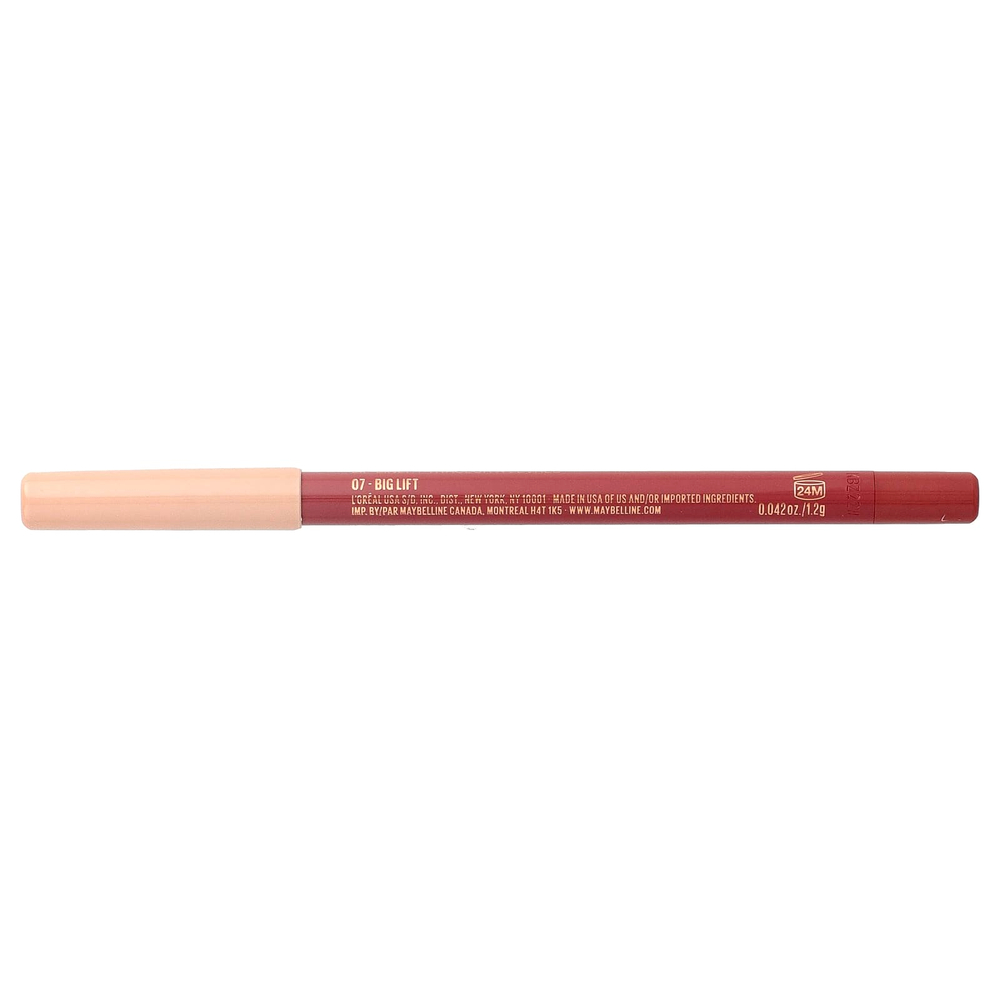 Maybelline, Lifter Line, карандаш для губ, оттенок 07 Big Lift, 1,2 г (0,042 унции)