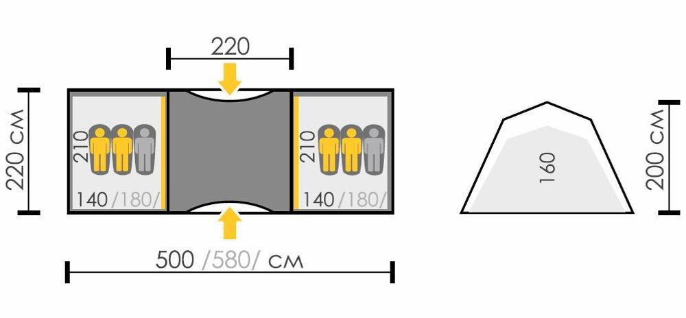 BASE 4 палатка Talberg (зелёный)