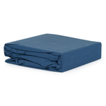Простыня темно-синего цвета из органического стираного хлопка из коллекции essential, 240х270 см