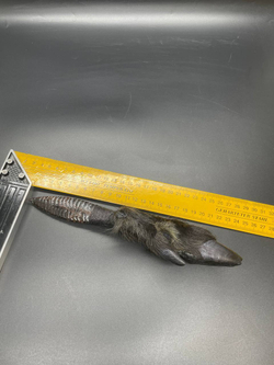 Обсидиановый нож с рукоятью копыта вепря 25 см