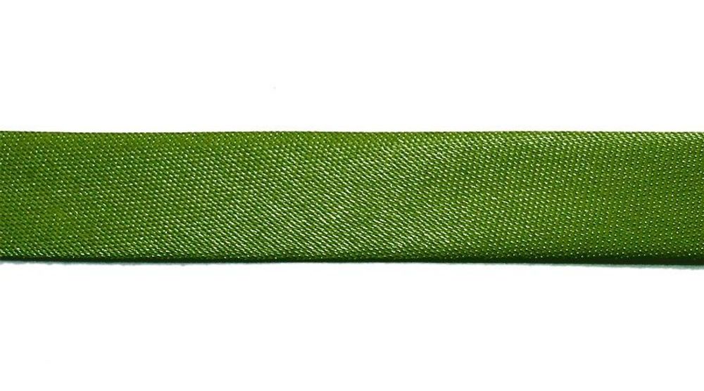 `Косая бейка, атласная, ширина 15 мм, цвет: хаки