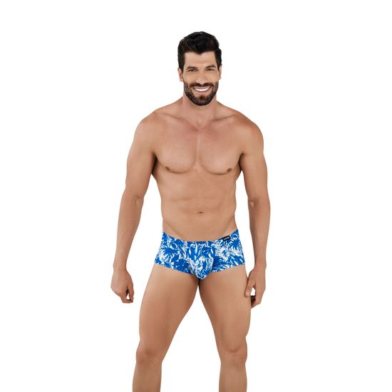 Мужские трусы хипсы синие с рисунком Clever Moda GLARIS LATIN BOXER 104407