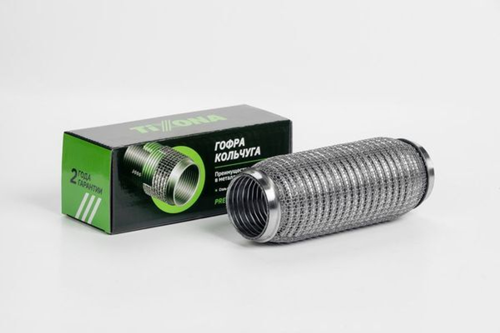 Гофра 55/200 (AISI 304 wire mesh, interlock) P55200WM