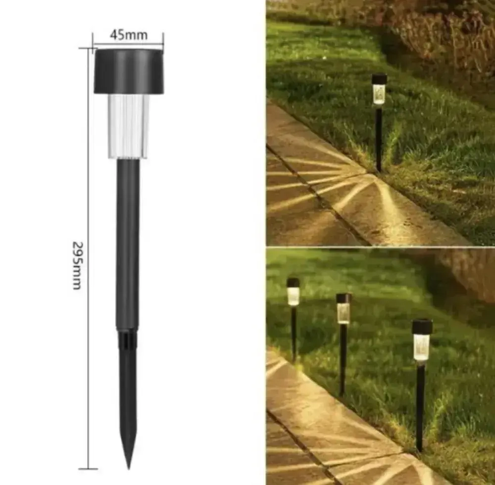 Уличные светильники на солнечных батареях для дачи и сада, фонарики свет холодный белый комплект из 6 шт.