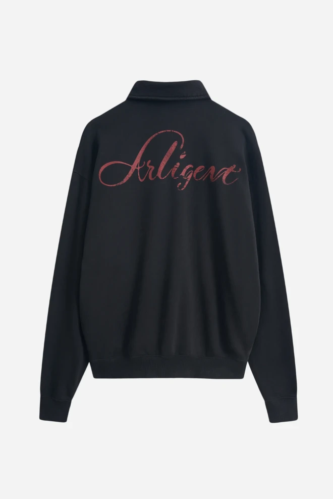 Свитшот с воротником поло