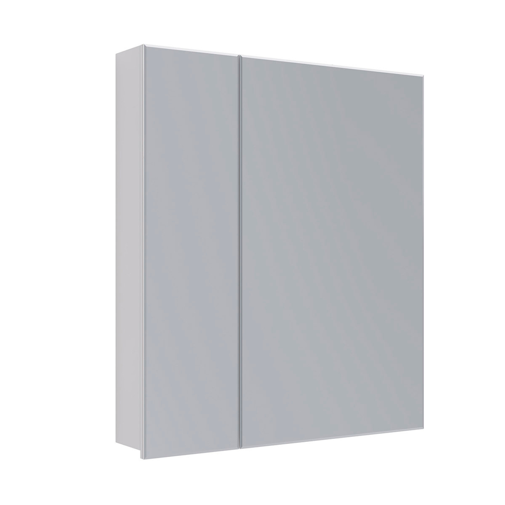 Шкаф зеркальный Lemark UNIVERSAL 70х80 см 2-х дверный, цвет корпуса: белый глянец
