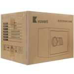 Сейф KUVERT "25ELB" электронный замок + ключ, 350х250х250 мм, 5.5 кг, белый