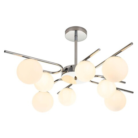 Светильник на штанге 8x40Вт G9, металл/стекло, серебро