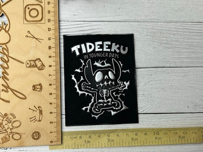 Нашивка 3D текстиль черная