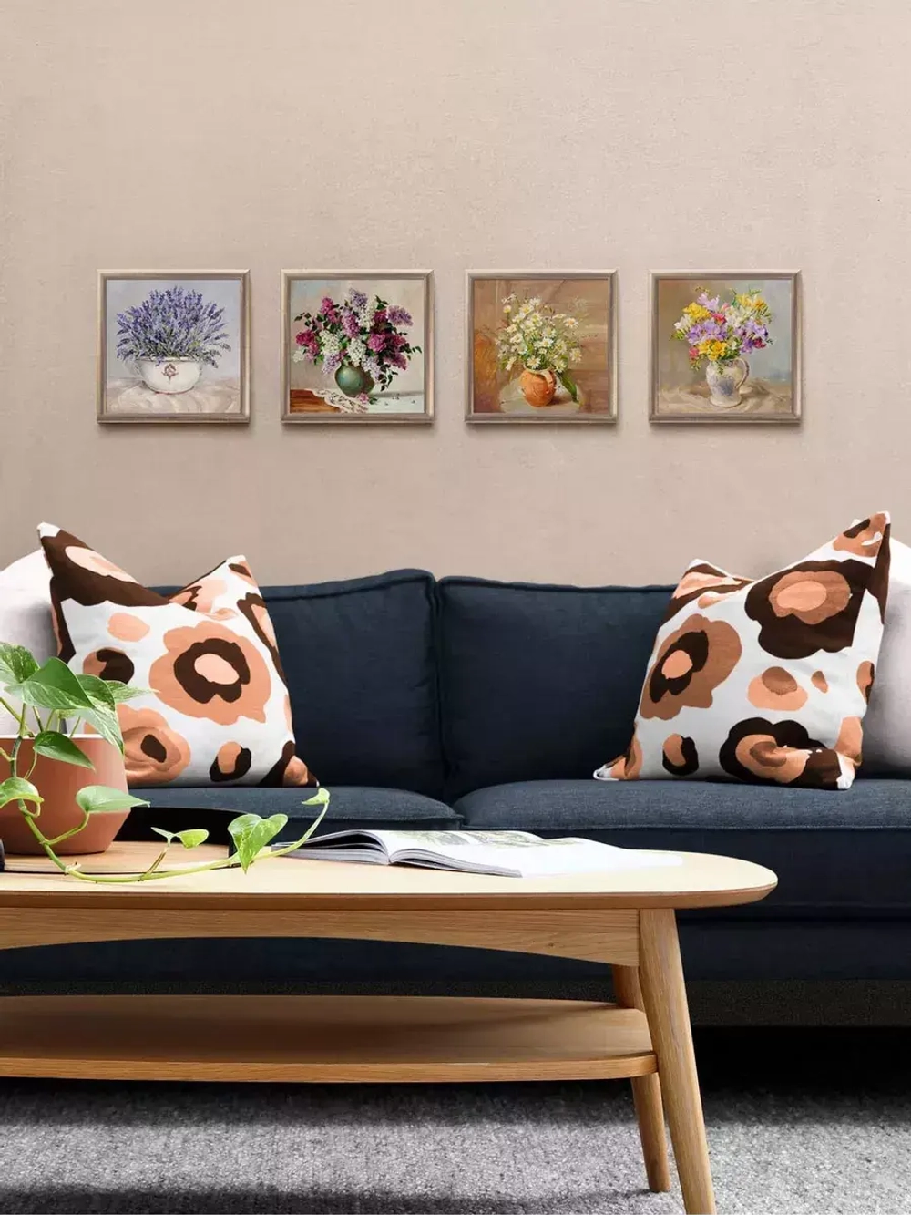 Картины на стены интерьерные набор 4 шт