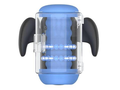 Инновационный робот-мастурбатор Black Knight с массажем бусинами (Цвет: черный)