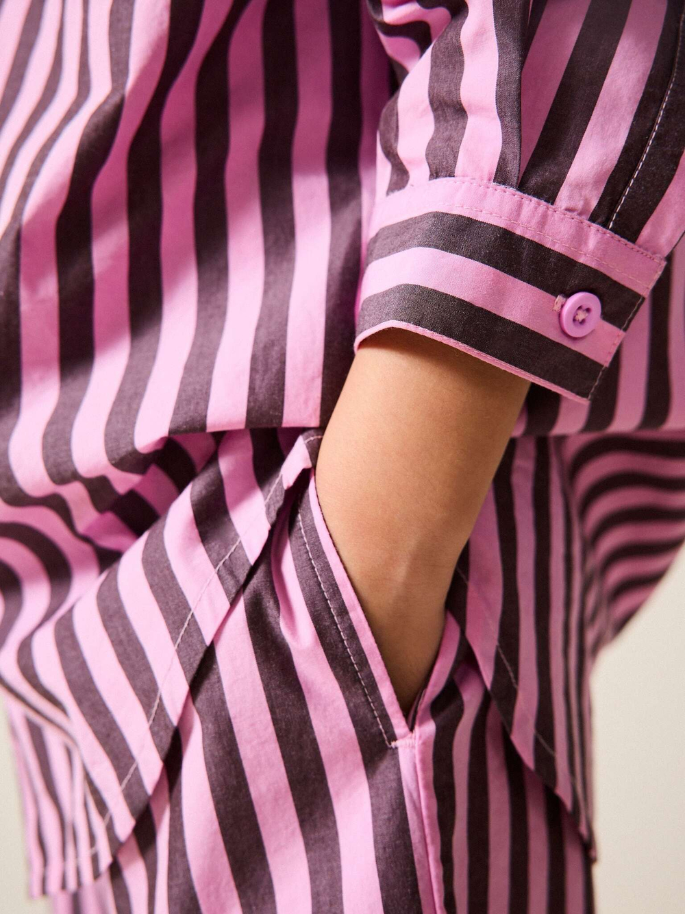 Рубашка и брюки в комплекте для девочки Next E28-029, Розовый, Коричневый