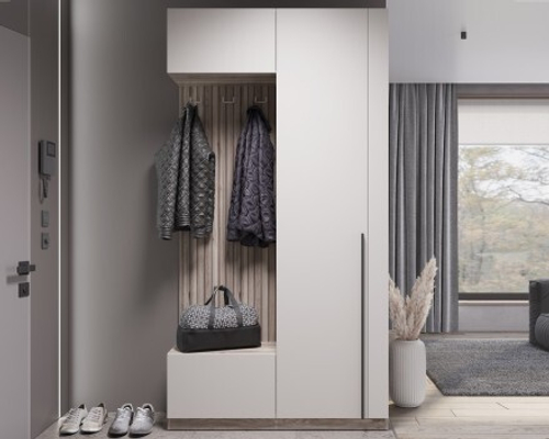 Урбан ПР-01 Прихожая 1202х2293х372 дуб смоки/кашемир БТС