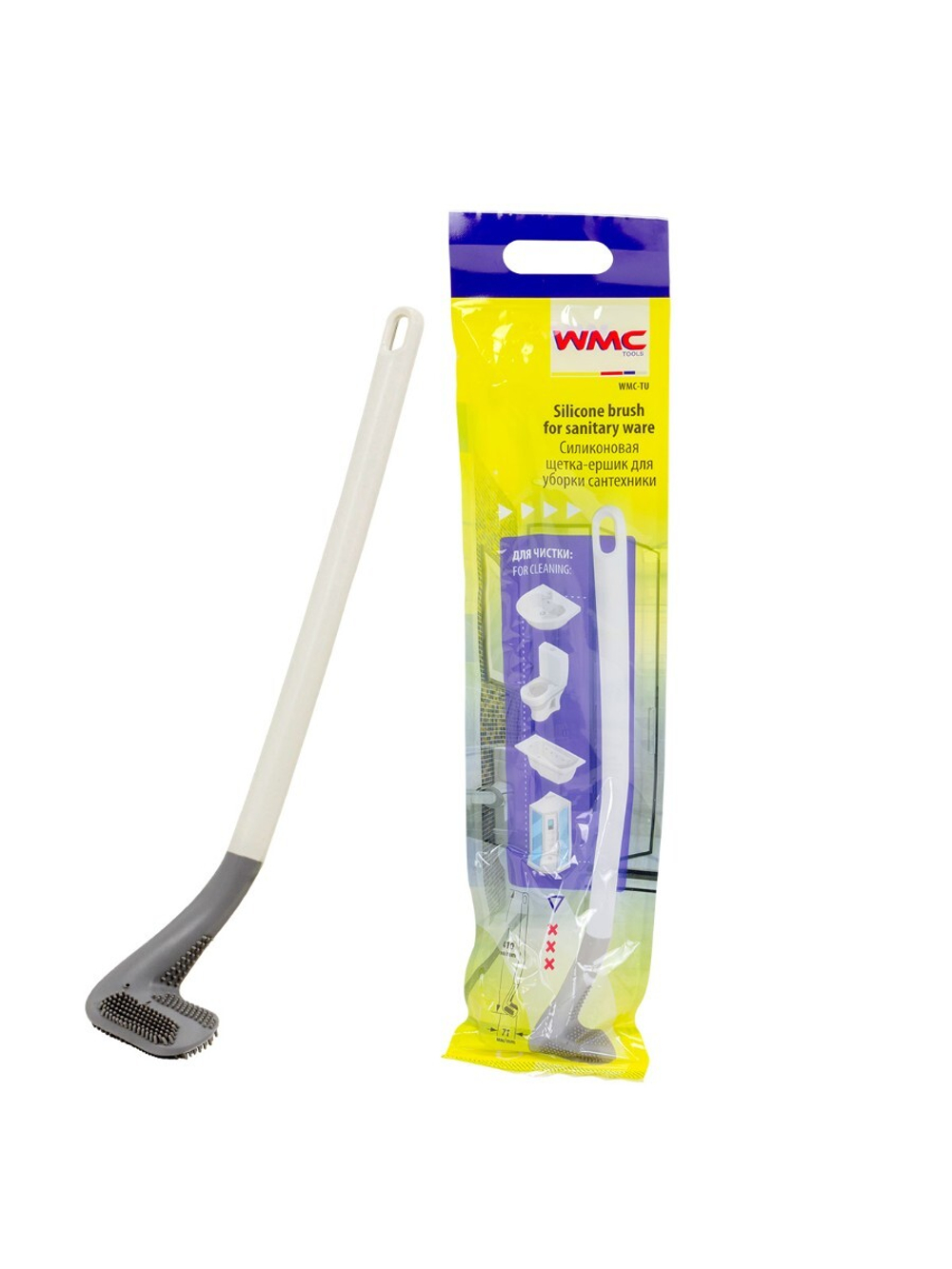 Щетка (ёршик) для уборки сантехники (L-410мм) WMC TOOLS WMC-TU