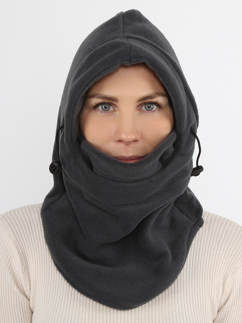 Женская шлем-балаклава "PRIVAL" цвет темно-серый