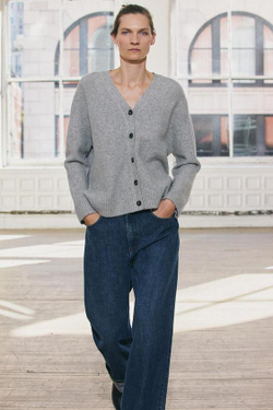 ZARA КАРДИГАН ИЗ МЯГКОЙ ТКАНИ, СЕРЫЙ С МЕЛАНЖЕВЫМ ЭФФЕКТОМ