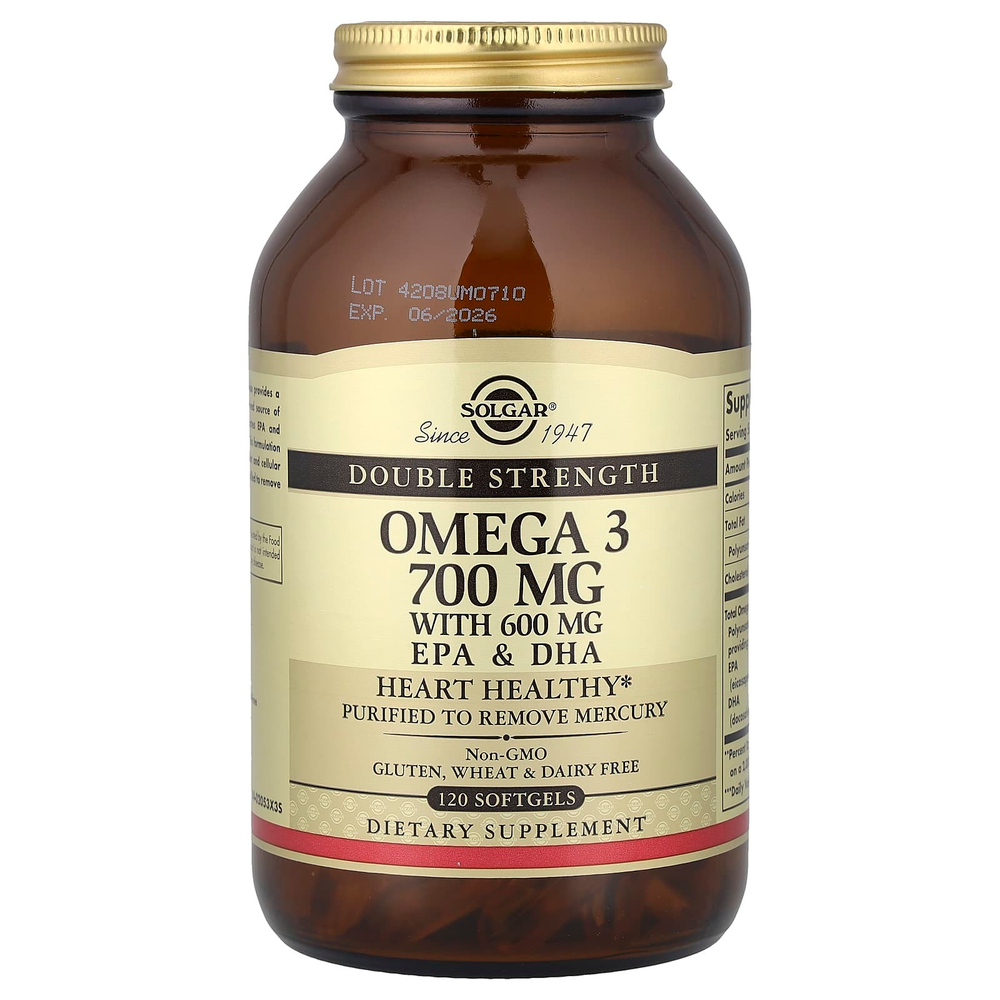 Solgar, жирные кислоты омега-3, ЭПК и ДГК, 120 капсул