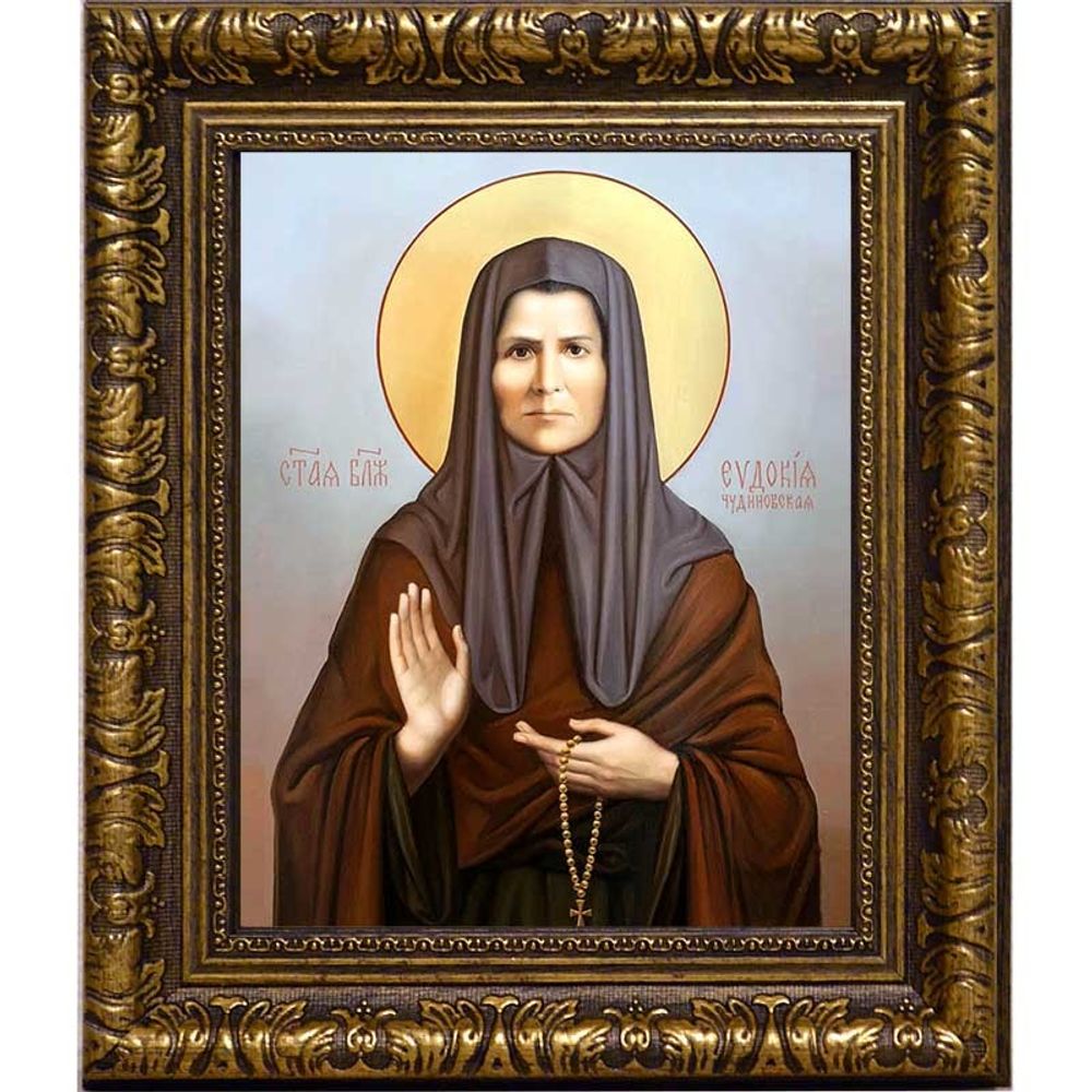 Евдокия (Маханькова) Чудиновская блаженная. Икона на холсте.