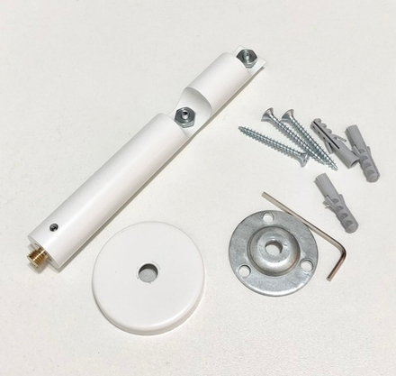 Кронштейн Доминика d20/20 мм двойной, цвет белый (длина 15 см)