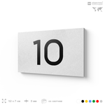 Табличка с номером 10 на дверь квартиры, для офиса, кабинета, аудитории, склада, белая 120х70 мм, Айдентика Технолоджи