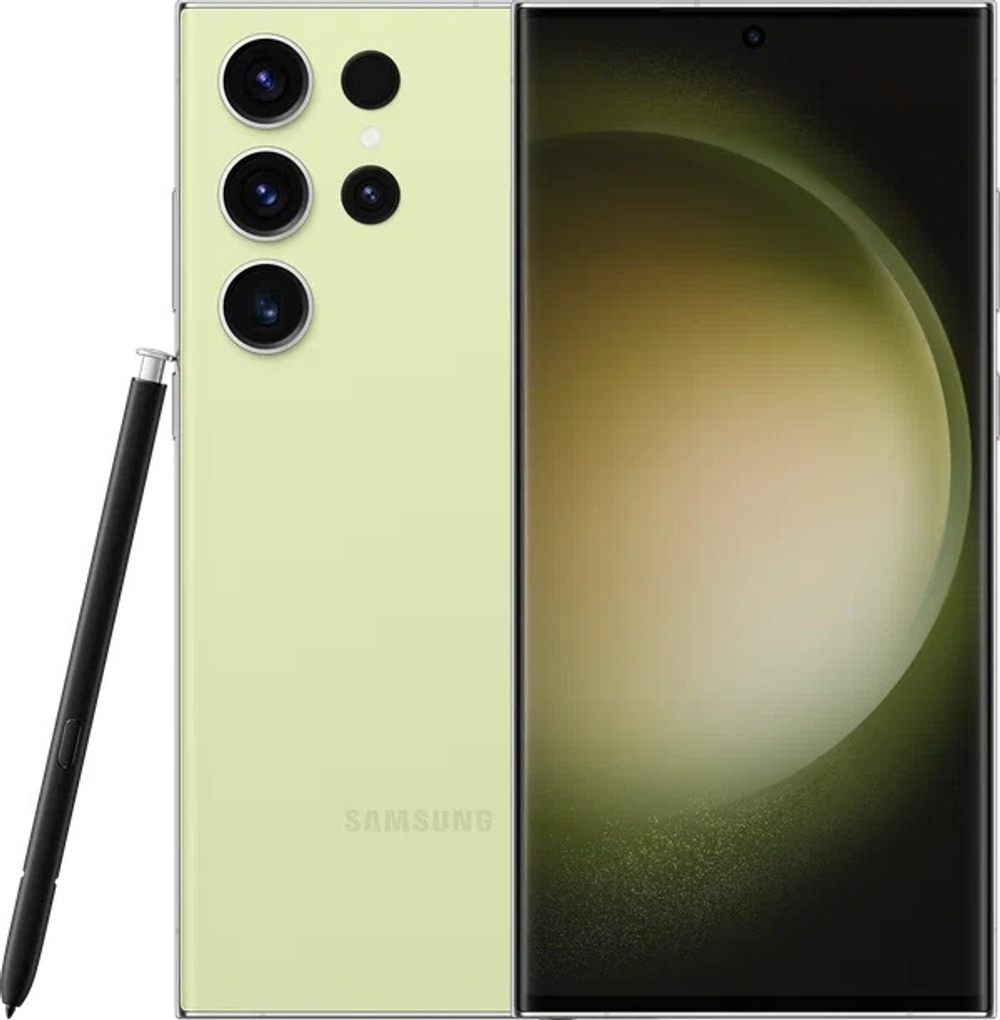 Смартфон Samsung Galaxy S23 Ultra 12/512 ГБ, Dual: nano SIM + eSIM, лаймовый