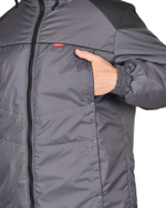 Куртка "Спринтер" мужская, т. серая (оттенок "Баклажан") с черным