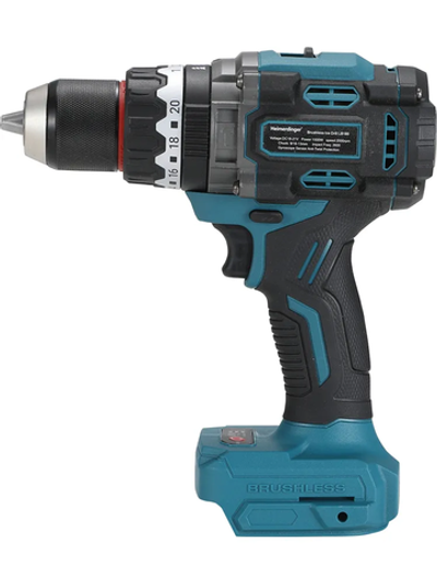 Heimerdinger бесщеточная ударная дрель 18В 160 Н м + гироскоп 3 режима без рукоятки (профессиональный инструмент для бетона)