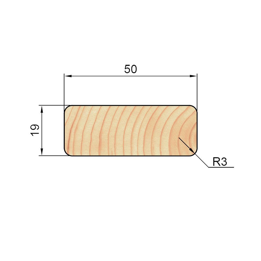 Рейка декоративная сорт Экстра 19*50*2200