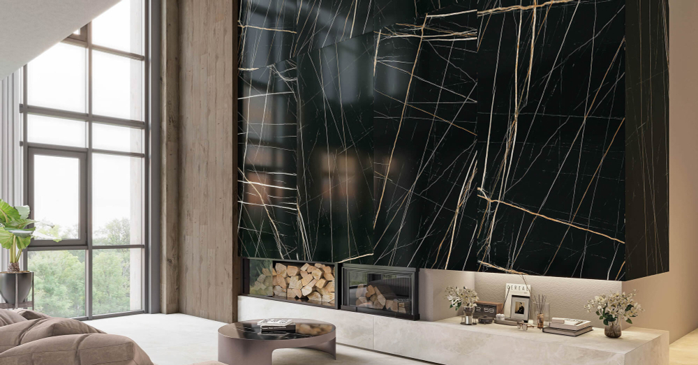 Kutahya Kristal Nox Black Rektifiye Parlak Nano 60x120