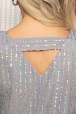 Блуза праздничная Ты ослепляешь! (серая) Б14699-7М LT Collection