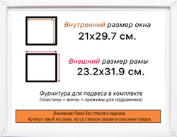 Рама 21x29,7 для картин и фотографий