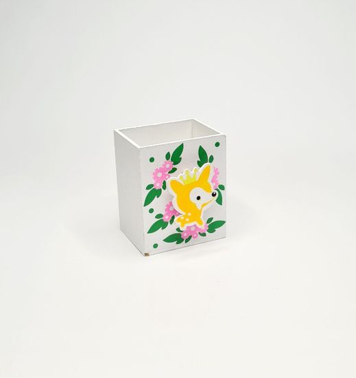 Подставка для ручек из дерева, замок