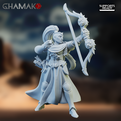 Grand Alliance Order Stormcast Eternal Judicator Воительница с луком №2 миниатюра для dnd, днд, pathfinder, фентези, Настольная игра, НРИ, Варгейм, РПГ