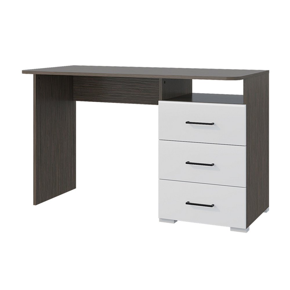 Ненси Стол 1200 - 3 ящ. (венге - белый), (дуб золотой - белый), (ясень шимо - белый)