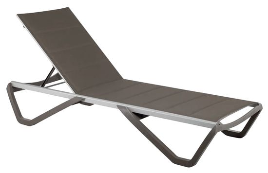 Шезлонг-лежак металлический Wave Pad тортора