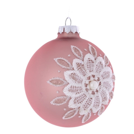 GAEM Украшение новогоднее Шар "Кружева" , D8 см , L8 W8 H8 см