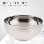 Миска Jolly Kitchen нержавеющая сталь, двойные стенки матовый/глянец, 15 см, 0,6 л